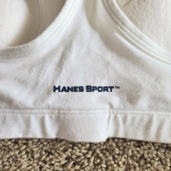 NWT Hanes White Sports Bra 38B G377 - Picture 4 of 9
